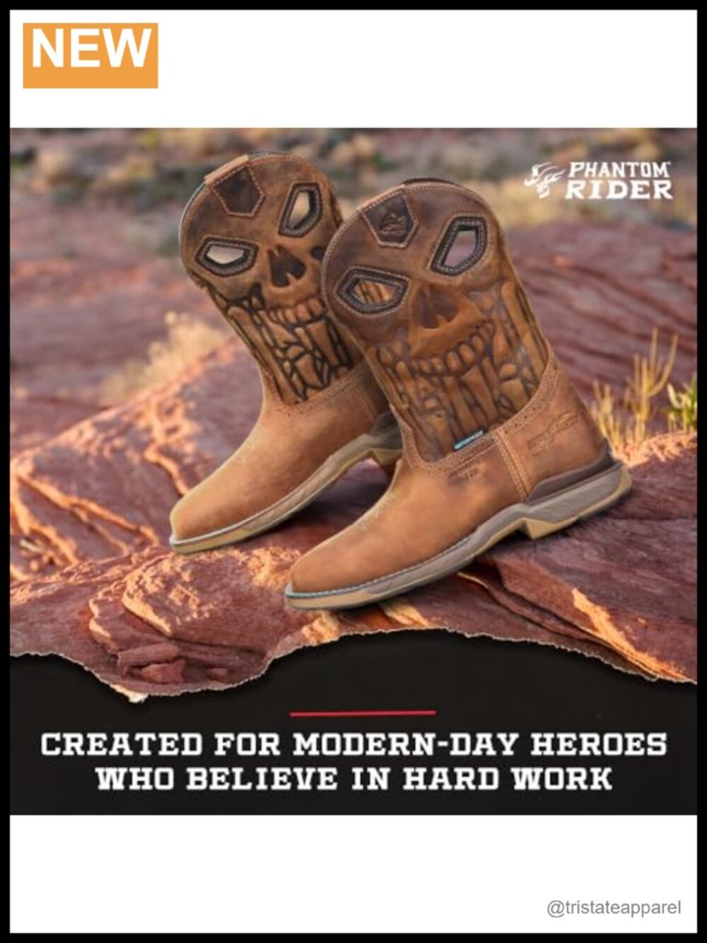 Waterproof Composite Toe Wide Square Toe Roper Work Boots - Picture 3 of 5